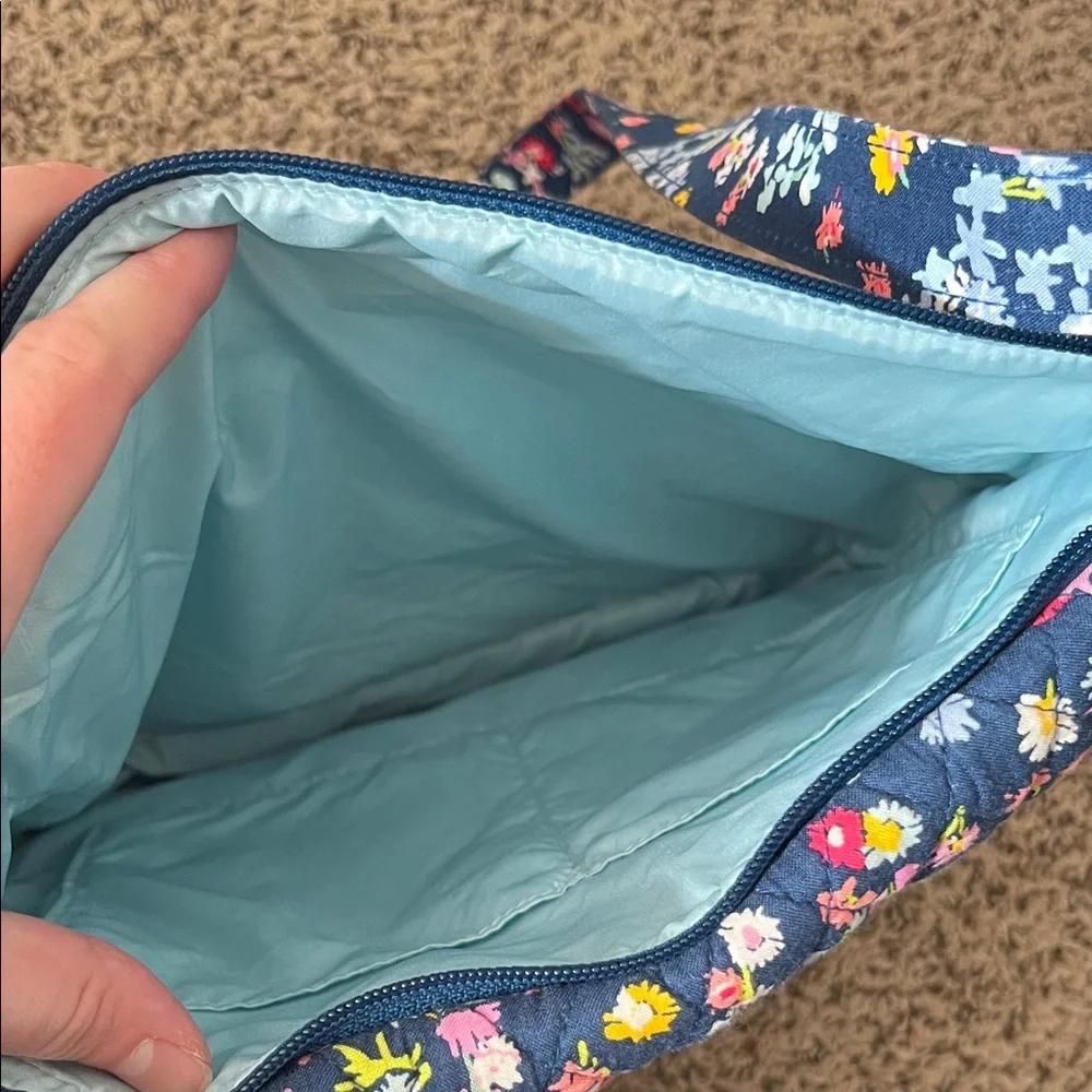 Vera Bradley Navy Floral Crossbody Messenger Bag - Picture 6 of 12